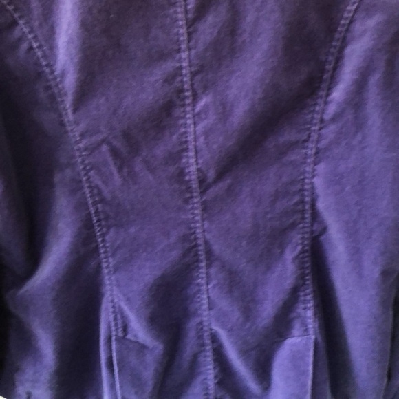 Liz Claiborne Purple Velvet Blazer Jacket Coat Career Business Size 16 - Picture 11 of 16